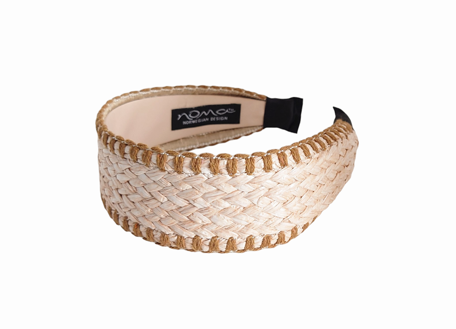 Maren Bred Bast Hårbøyle Natur/Brun