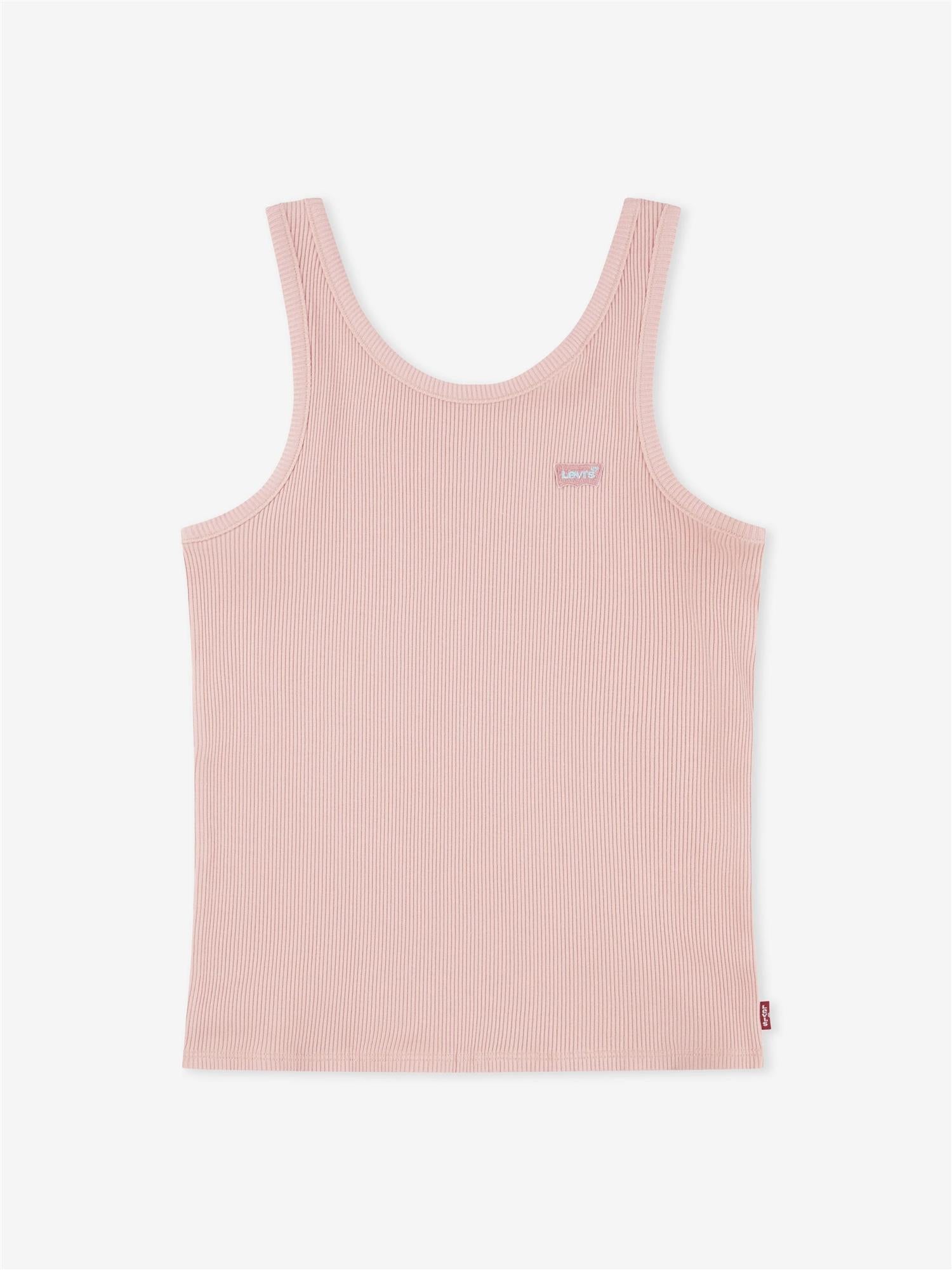LVG Meet And Greet Ribbed Tank Coral Blush Pink
