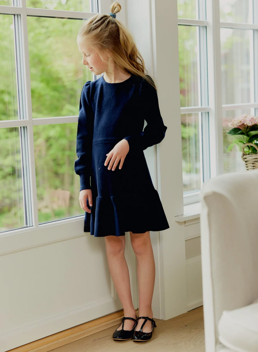 Mia Merino Dress Navy