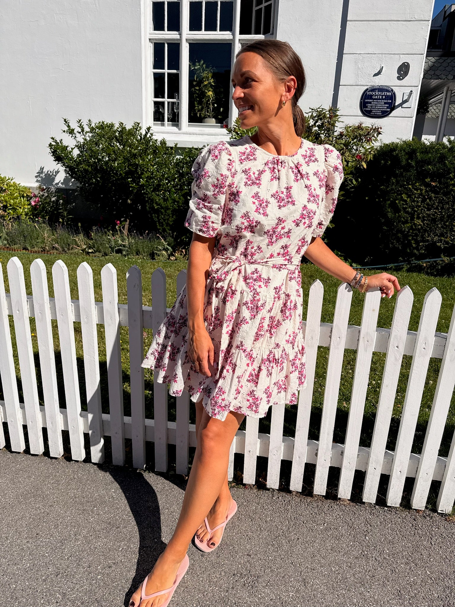 Annitas Starling Flower Dress Fuchsia
