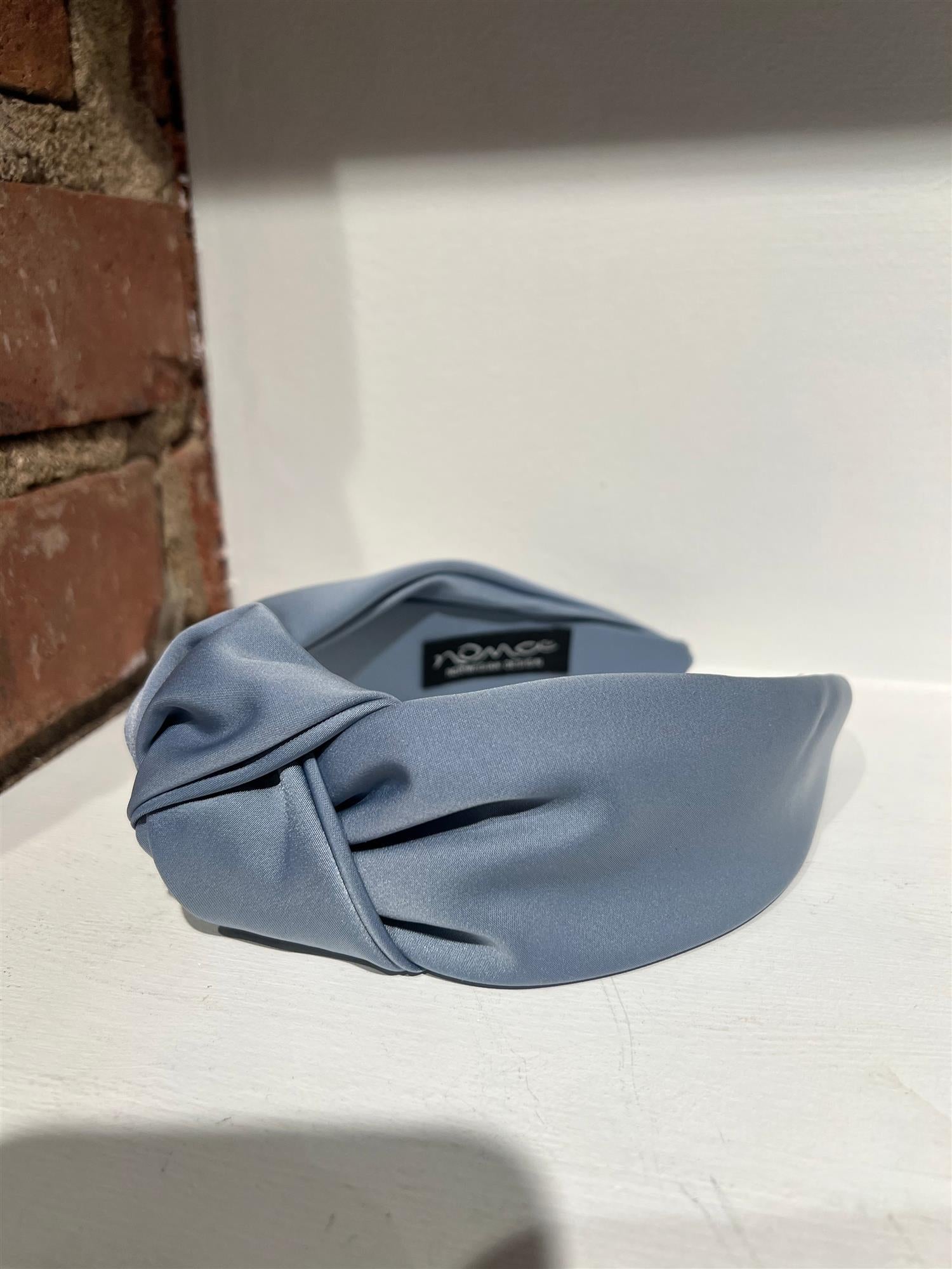 Hårbøyle Stor Silkesateng Knute Jeansblå