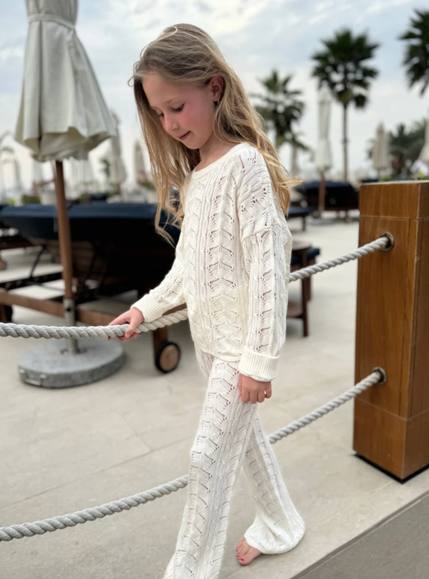 Silja Crochet Sweater Cream