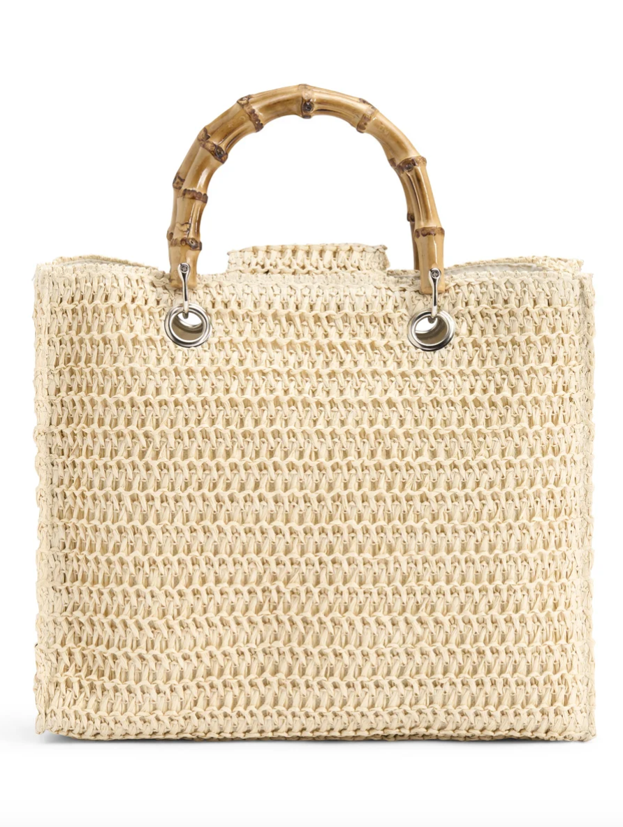 Evelyn Straw Bag Beige