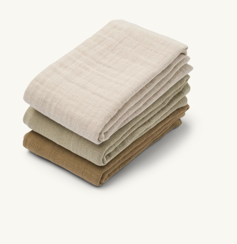 Muslin Cloth 3-Pack Sandy Mix