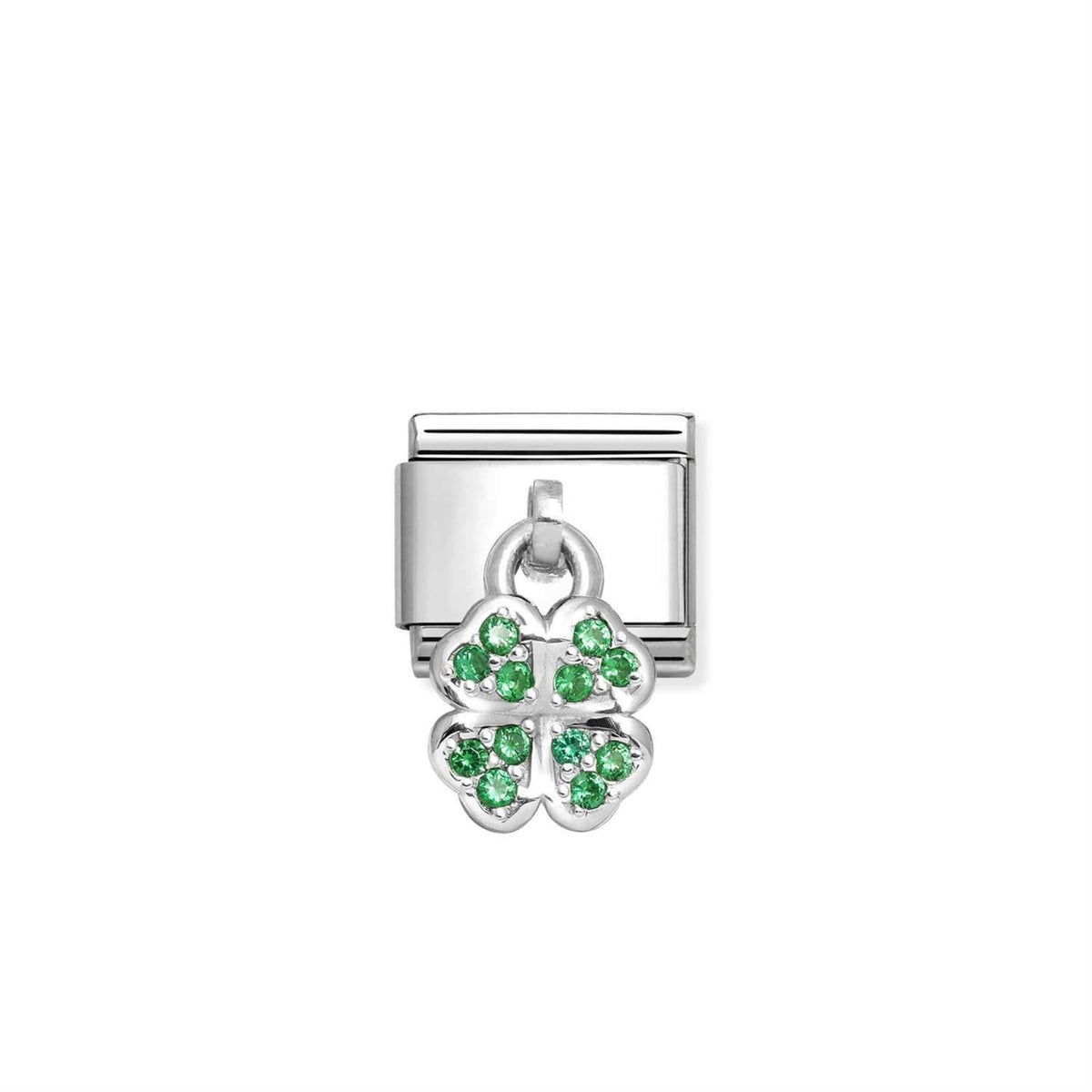 Green Four Leaf Clover Charm