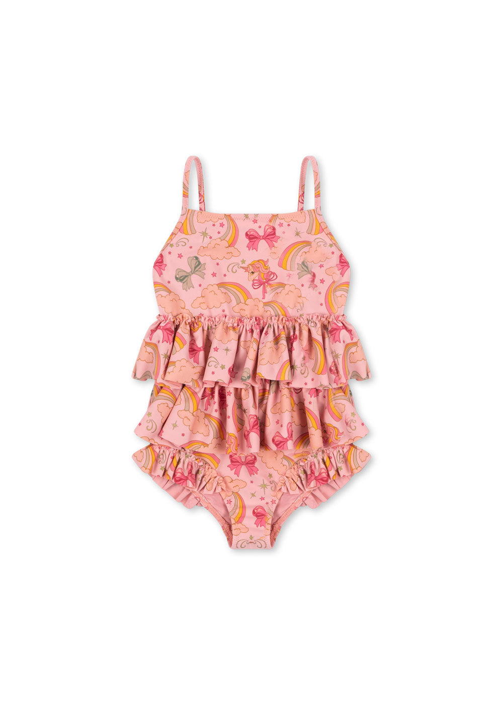 Manuca Frill Swimsuit Rainbow Bow