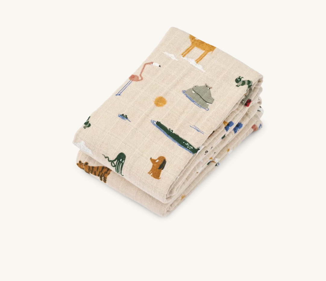 Muslin Cloth 2-Pack Safari Sandy Mix
