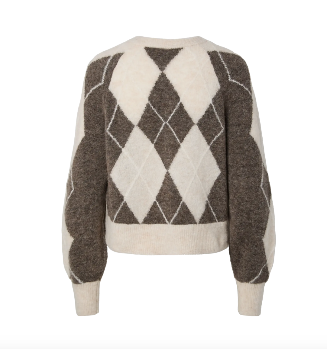 YASJOHI Wool Blend Cardigan Oatmeal Taupe Gray Pristine