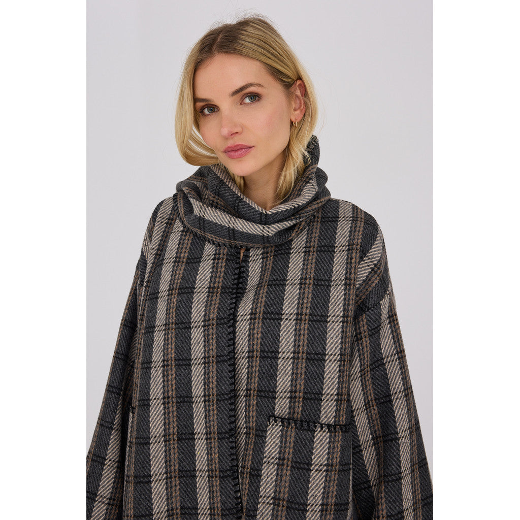Checki Jacket Grey/Black