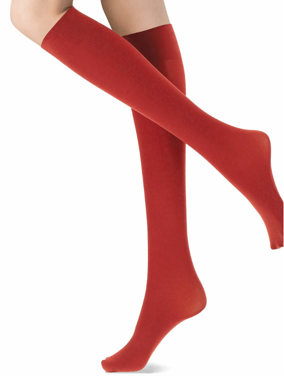 Opaque 50 Knestrømpe Red