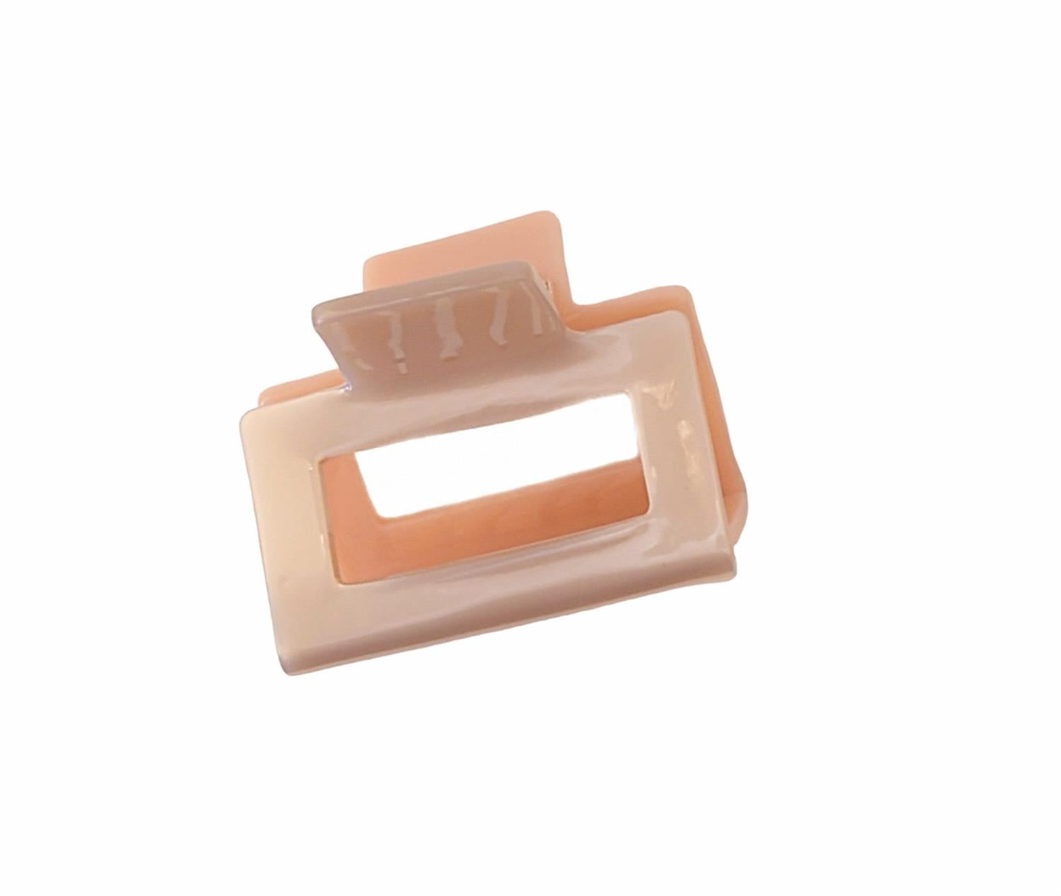 Double Hair Claw Pink Beige