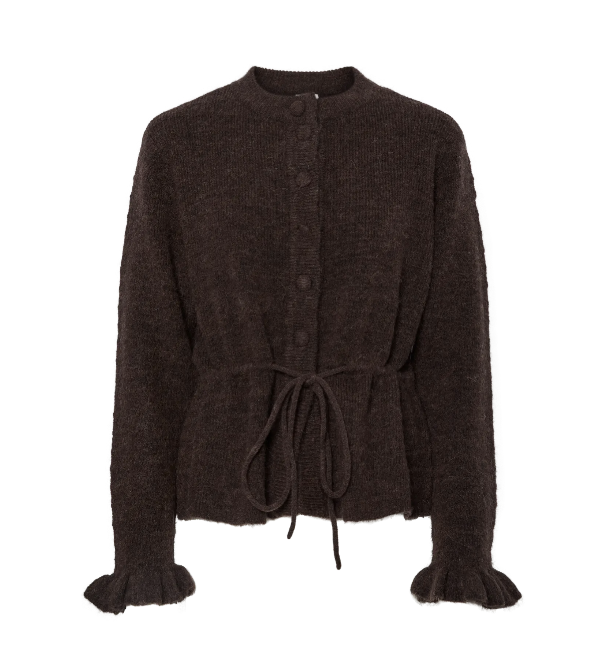 YASTHELLIES Knit Cardigan Hot Fudge