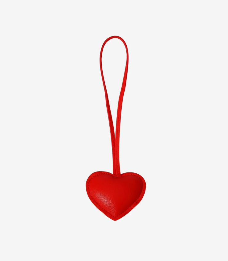 Heart Bag Charm Red