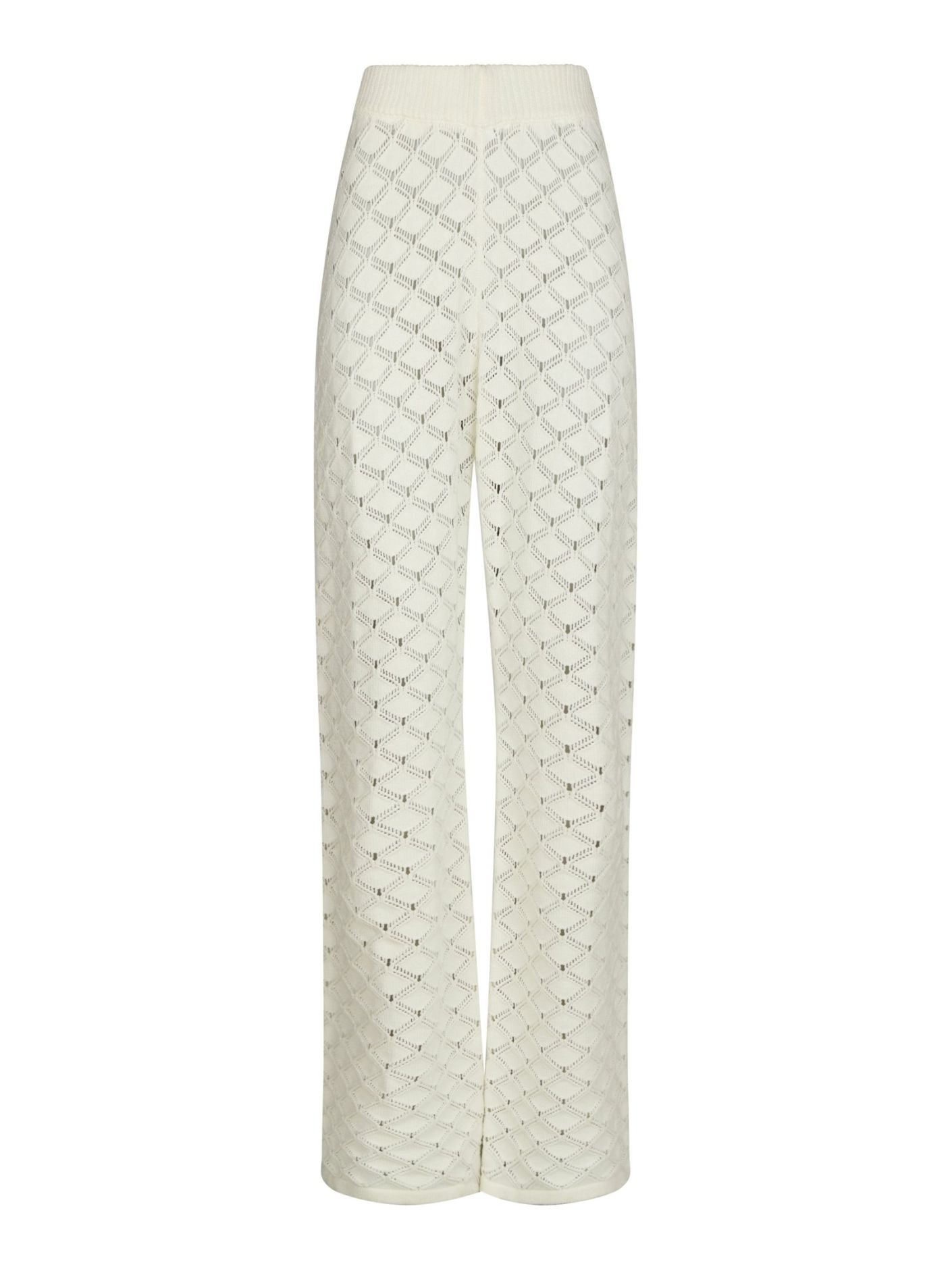 Rizzy Crochet Pants Off White