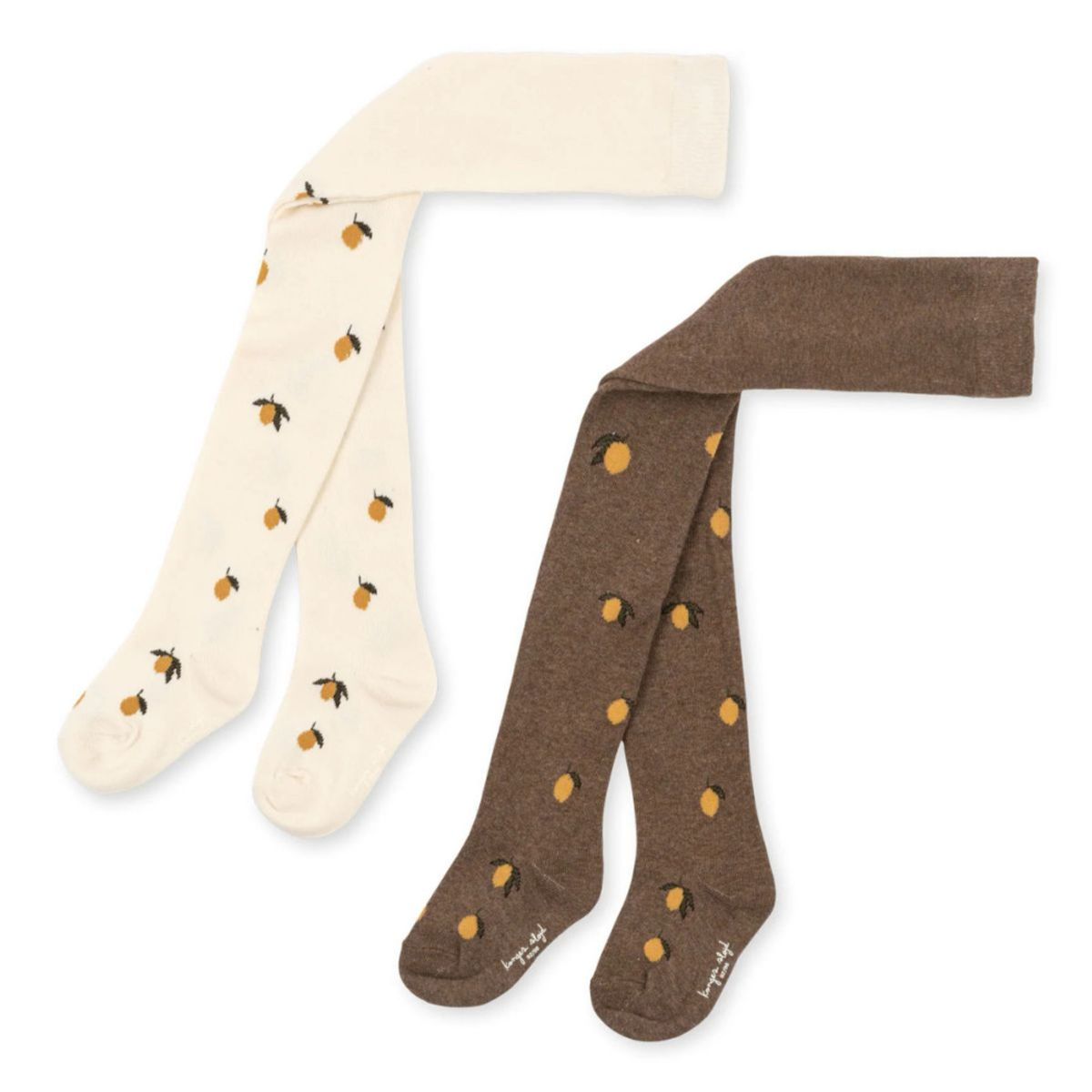 2 Pack Jacquard Tights Lemon