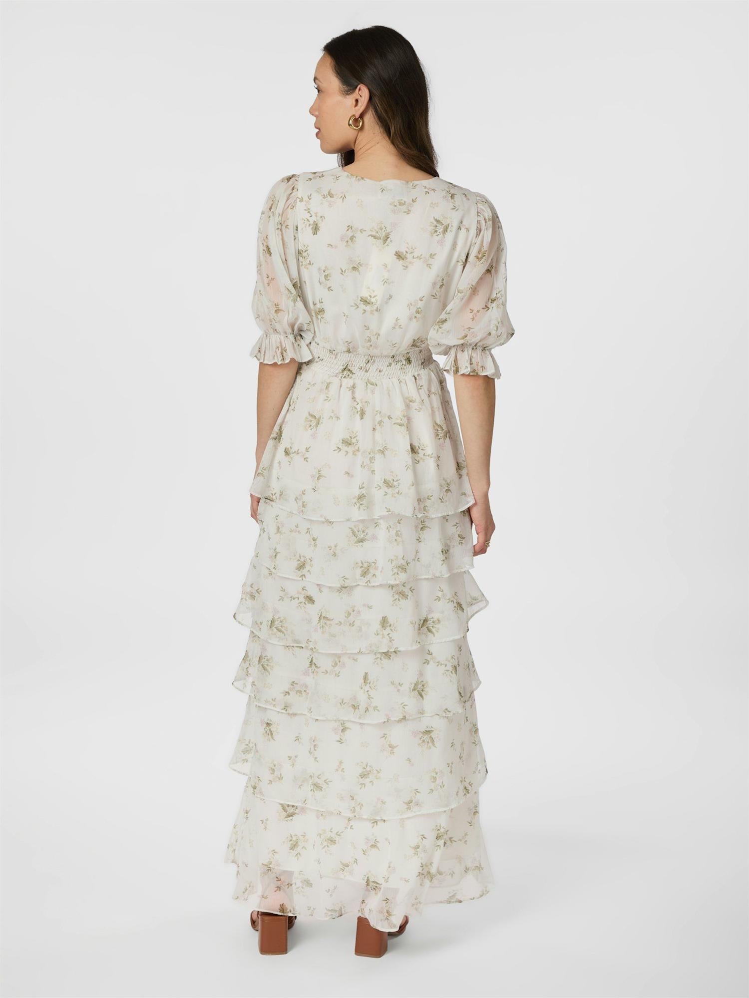 Noorie Flower Dress Off White