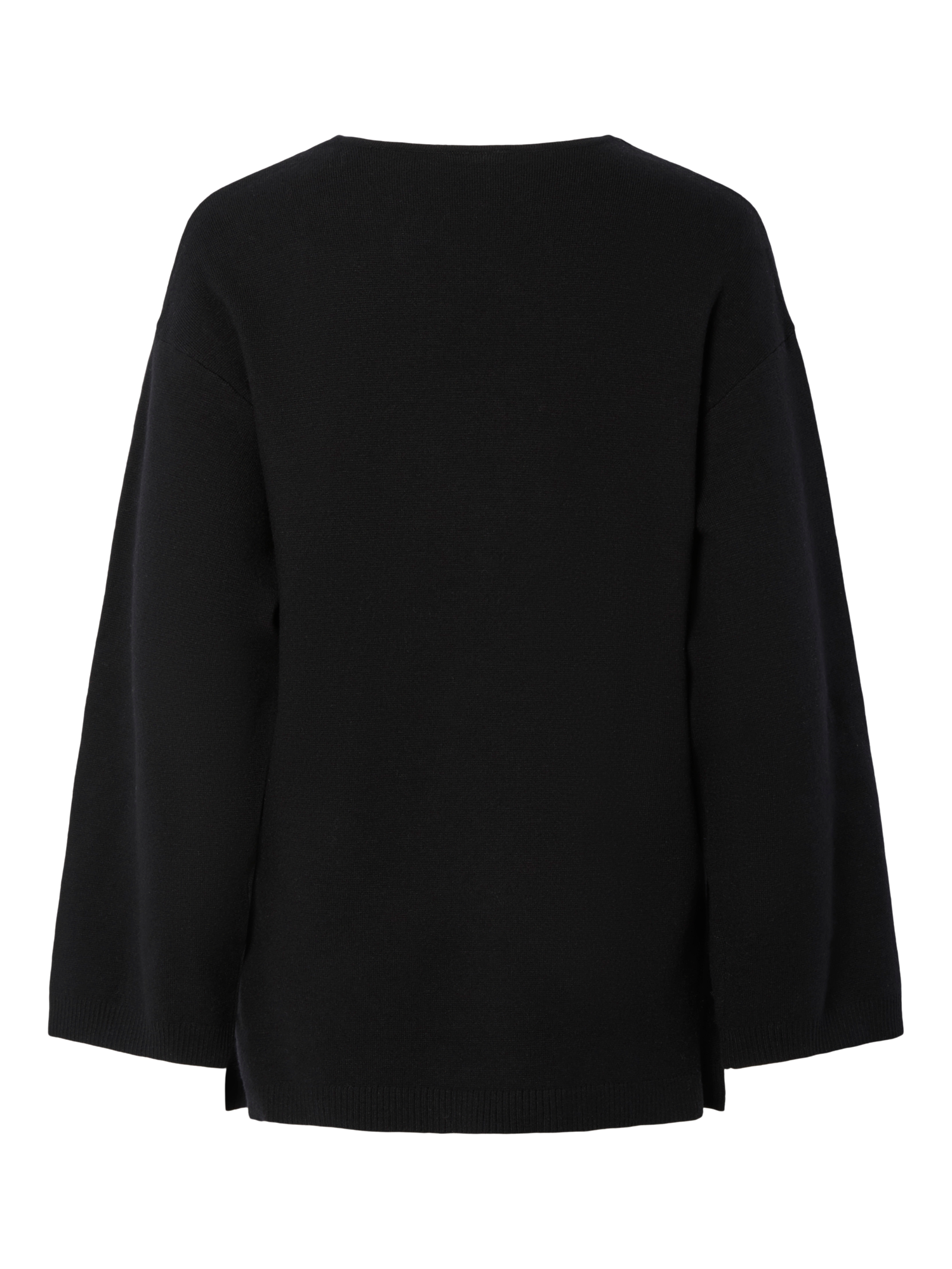 YASELMA V-Neck Knit Pullover Black
