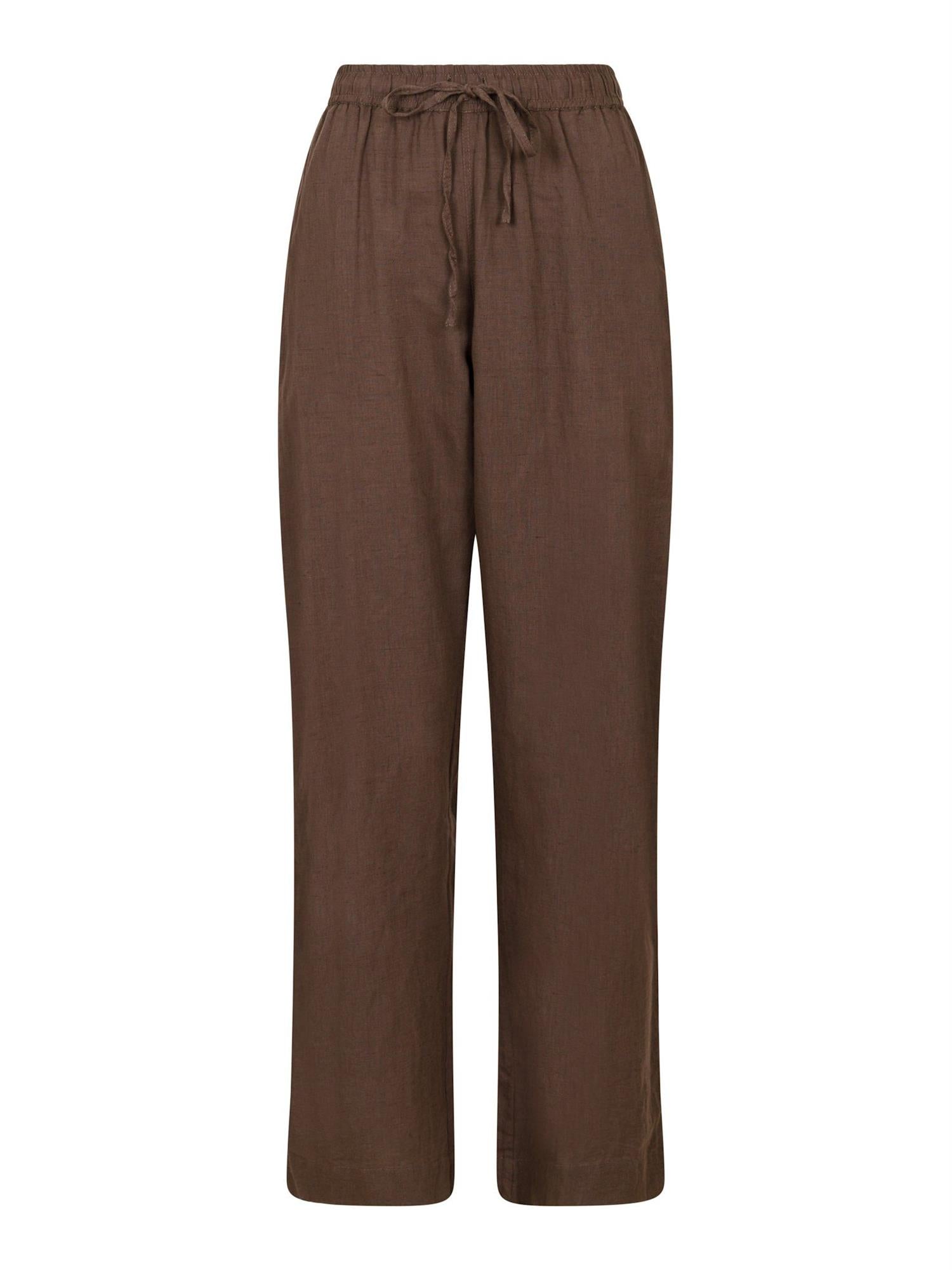 Sonar Linen Pants Dark Brown
