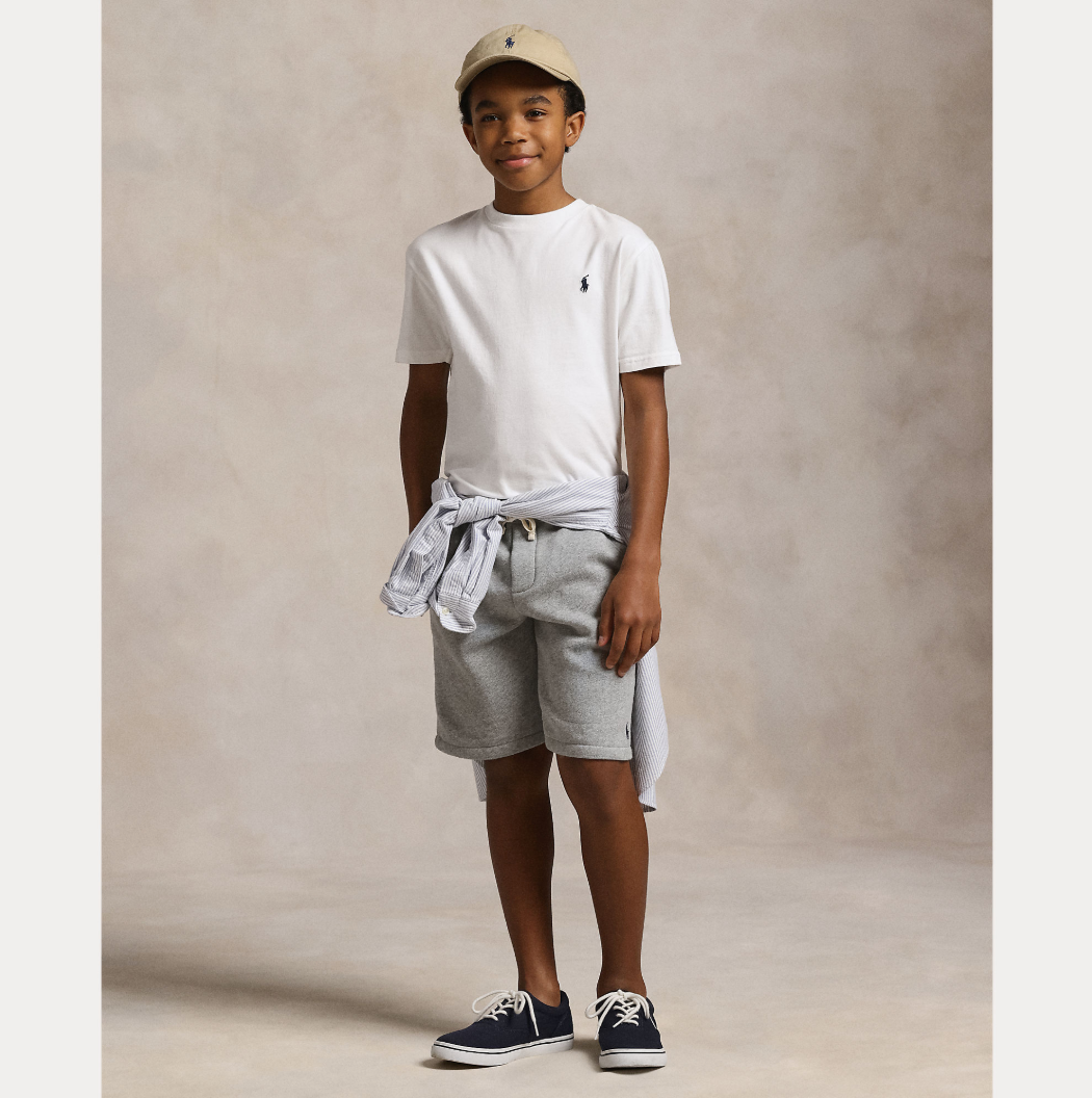 Cotton Jersey Crewneck Tee White