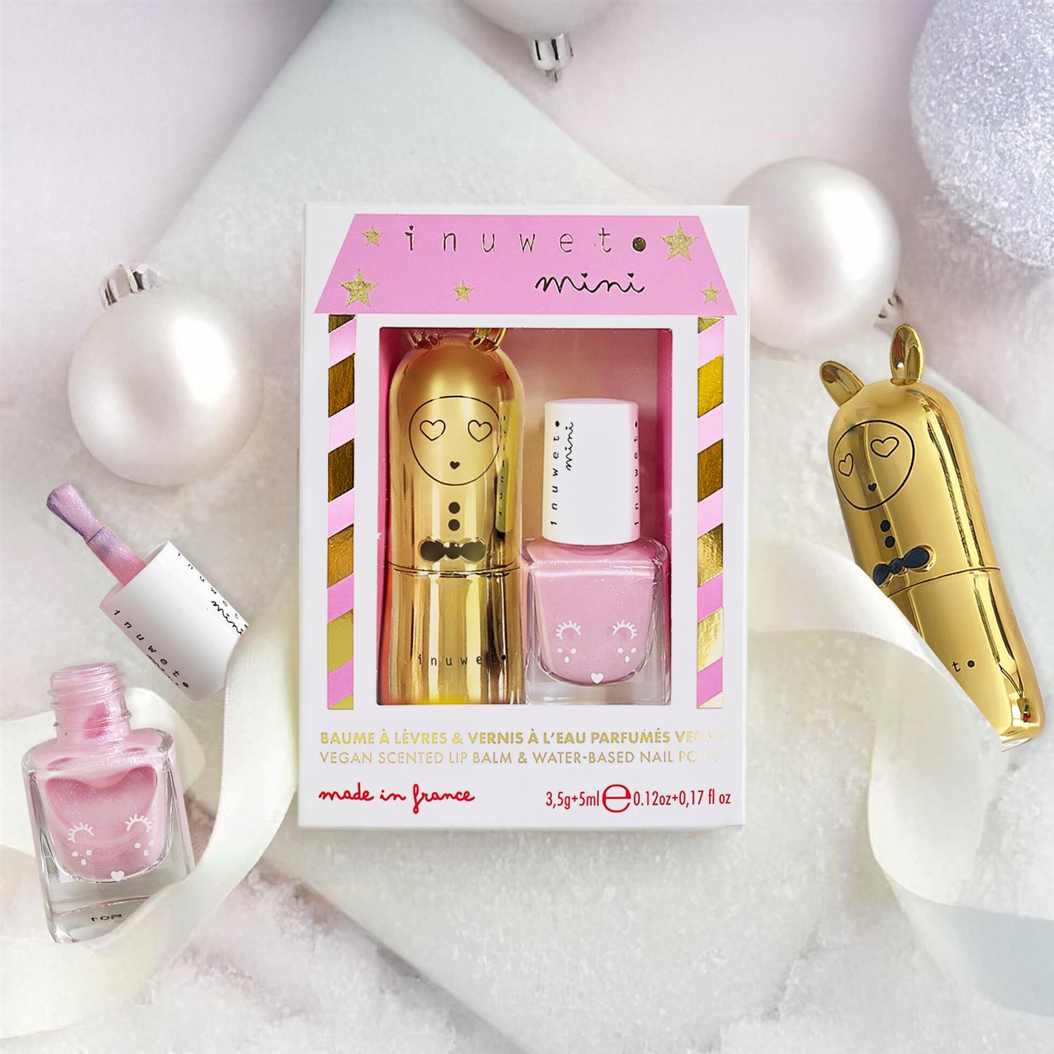 Duo Lip Balm + Nail Polish - Cheesecake LIp Balm - Watermelon Nail Polish