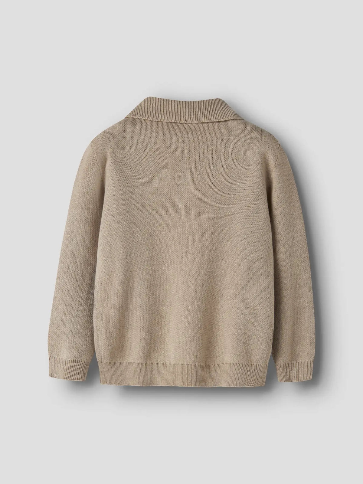 Ronan Ls Knit Polo White Pepper