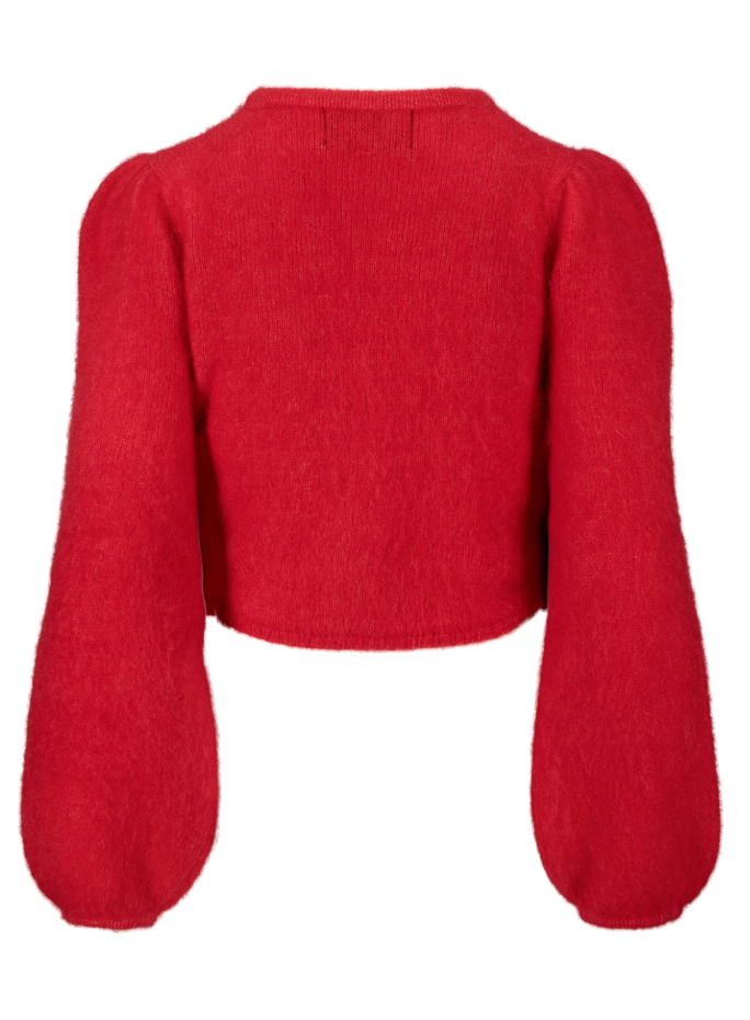 Amelia Chunky Cardigan Bright Red