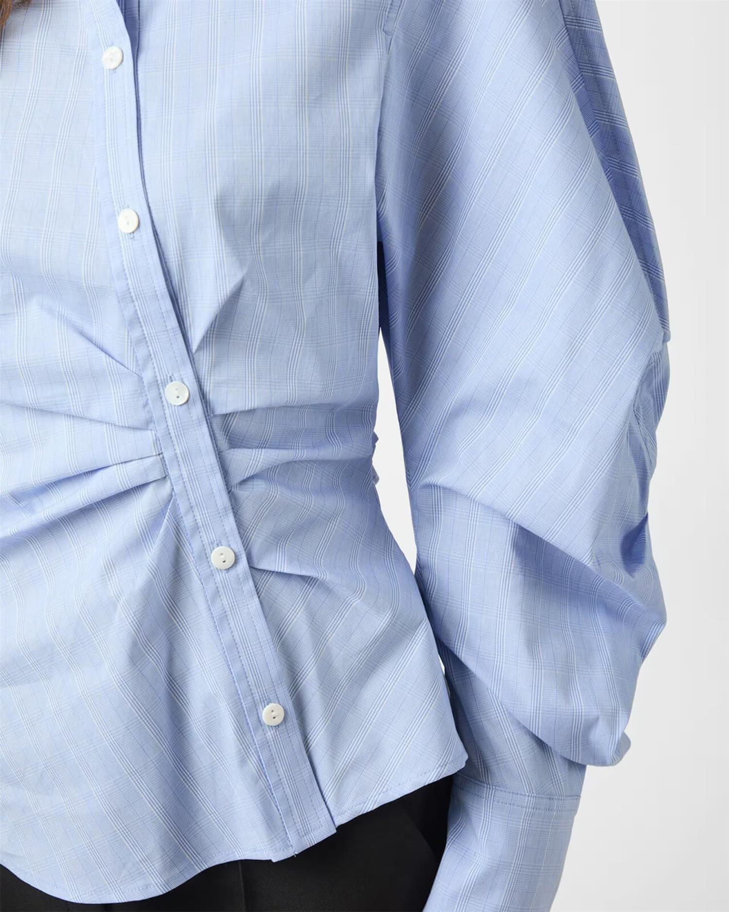 Noella Flannel Shirt Lioght Blue