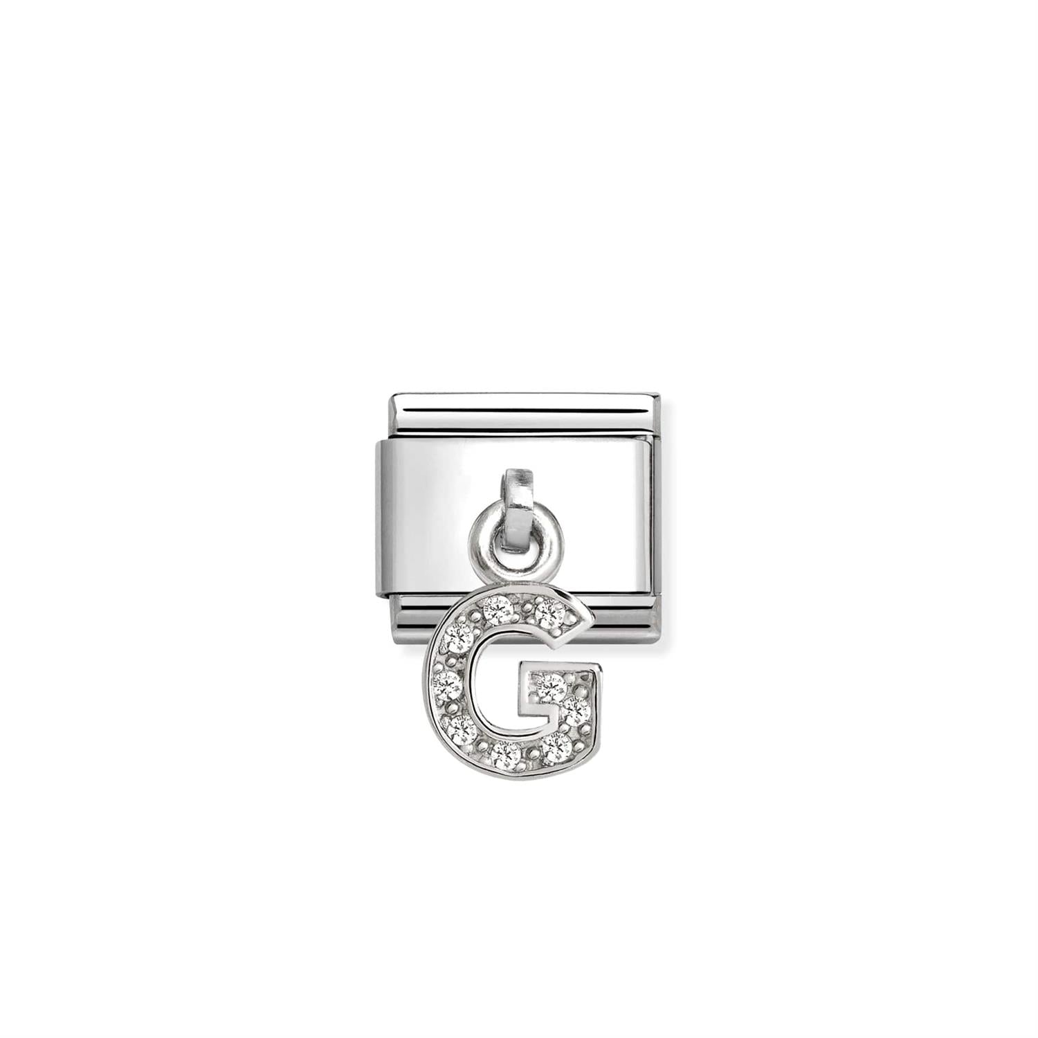 Link Initial Letter Charms Silver
