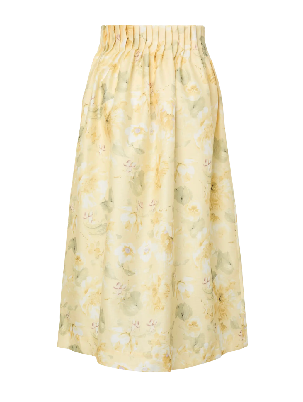 YASLEMON Ankle Skirt Pale Banana Lemon Print