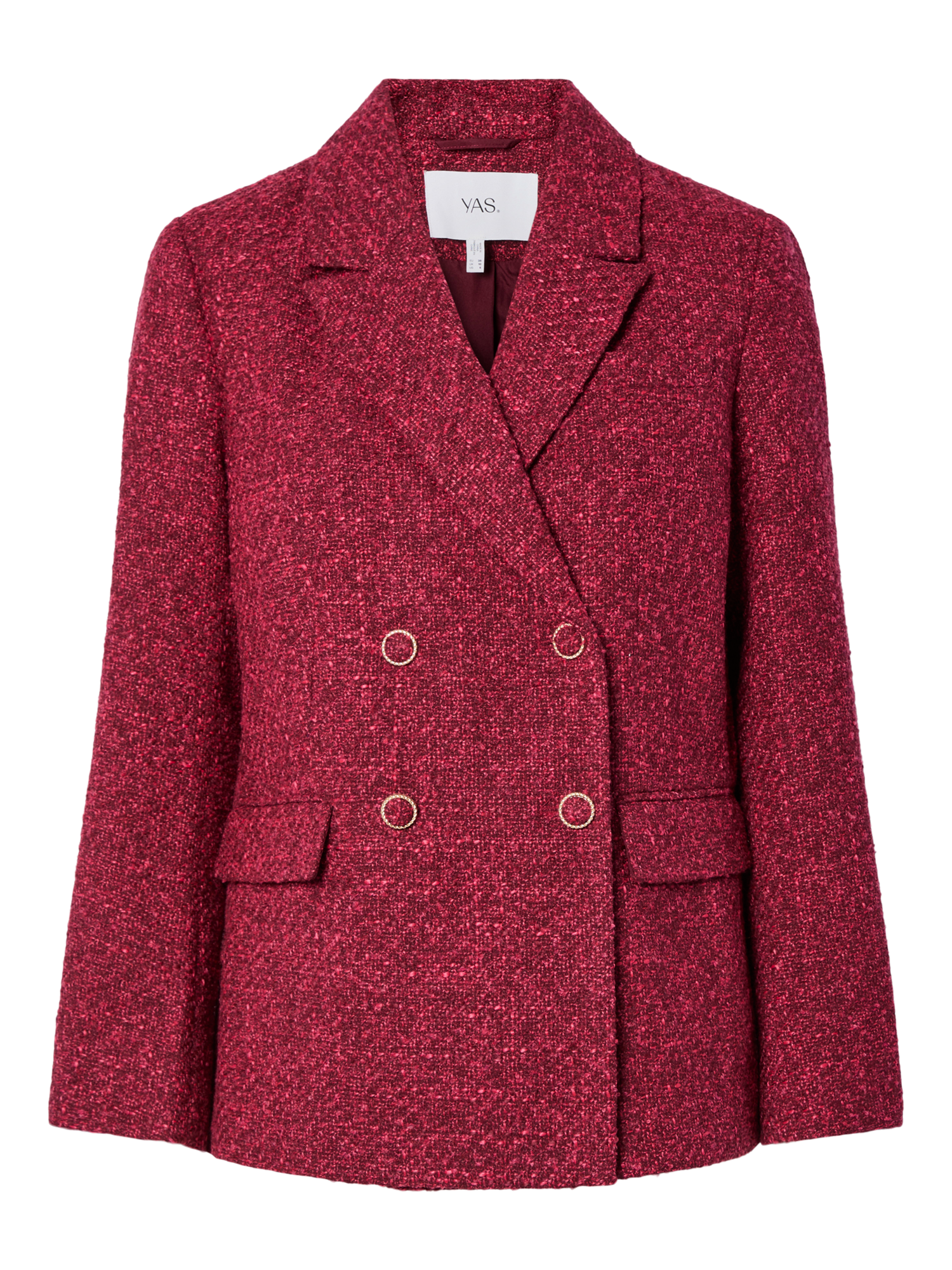 YASPETRA Boucle Blazer Tibetan Red Pink Melange