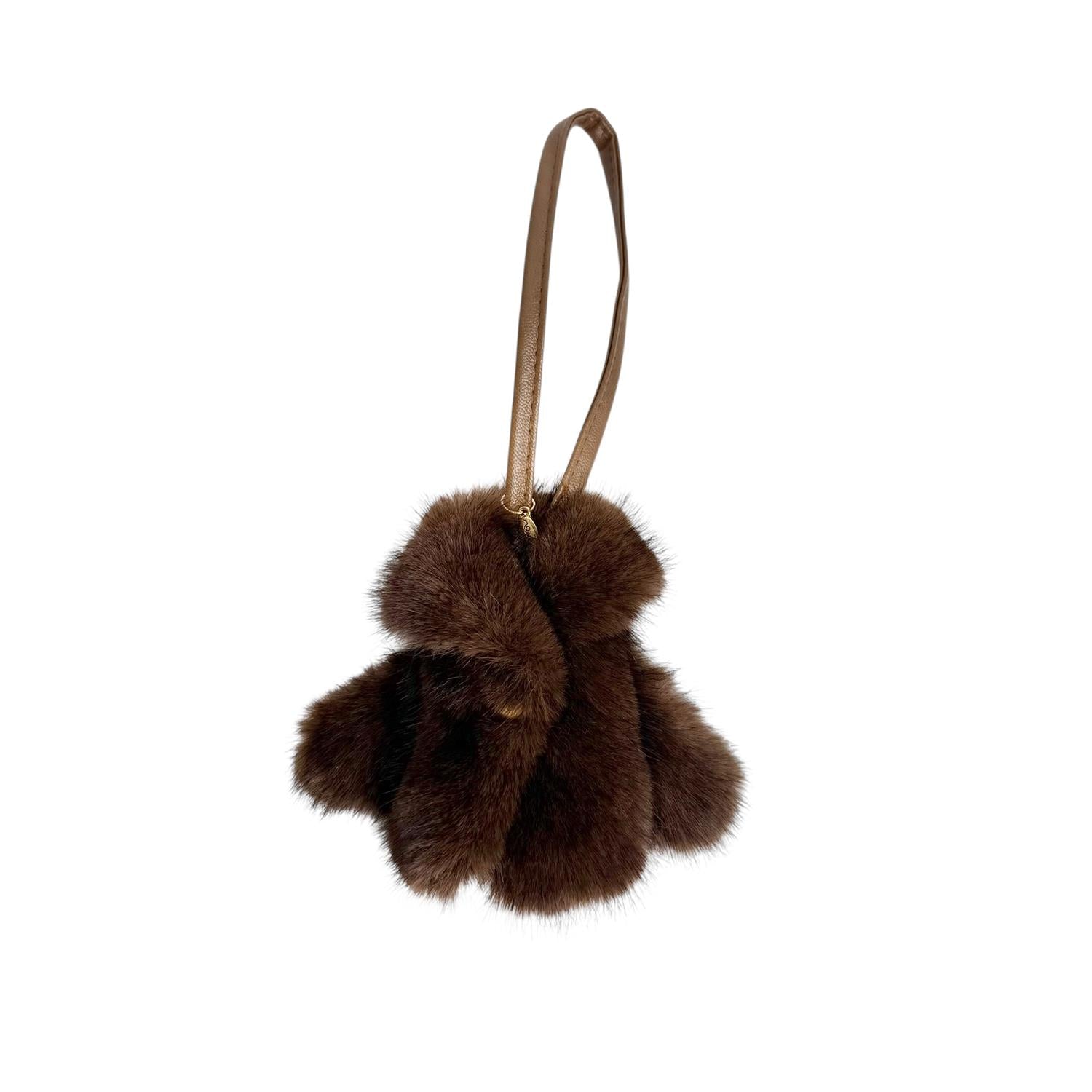 Bagcharm Fuskepelsjakke Sjokoladebrun