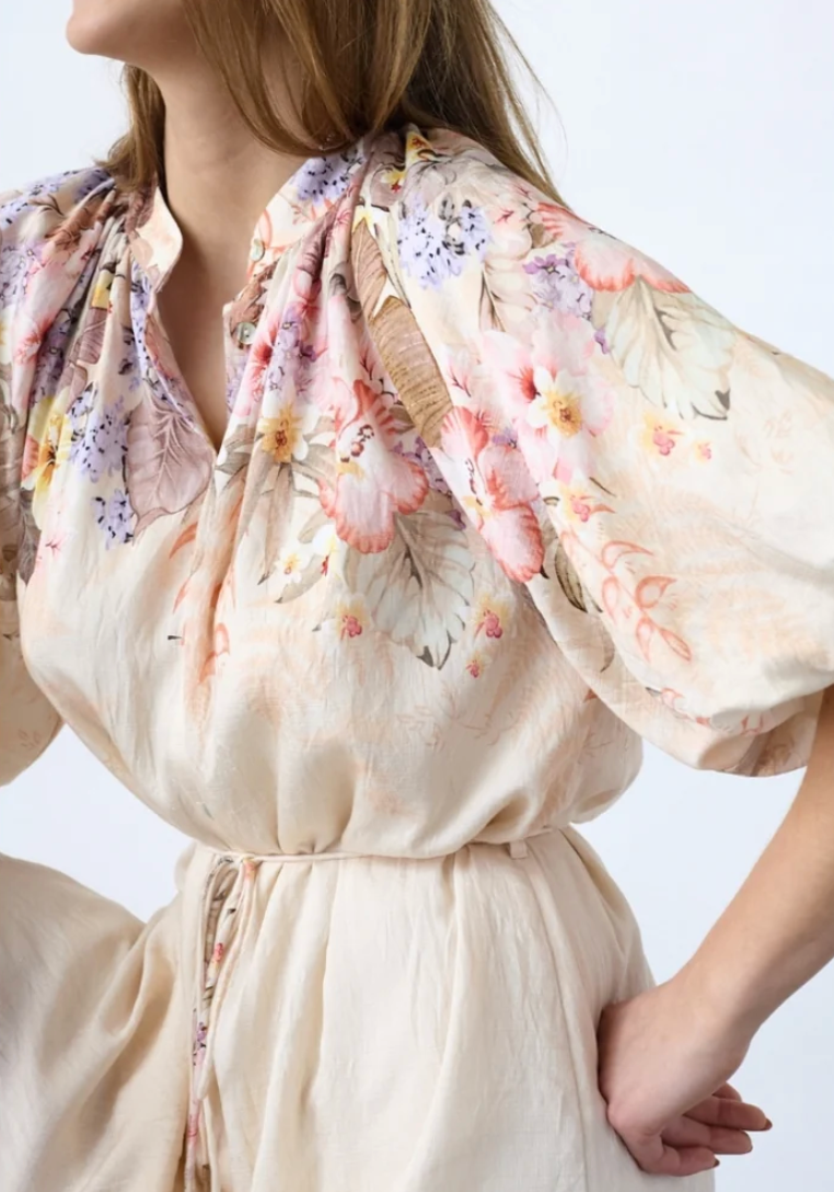 Elice Dress Flower Border
