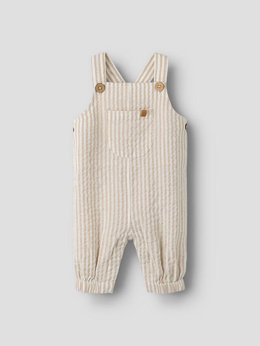 Fausto Loose Overall Coconut Milk/Feather Gray