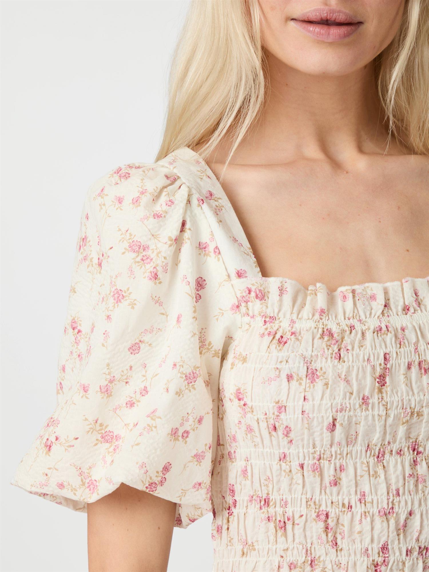 Edena Smock Dress Dusty Rose