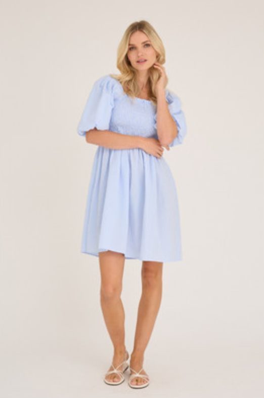 Cheri Short Dress Light Blue