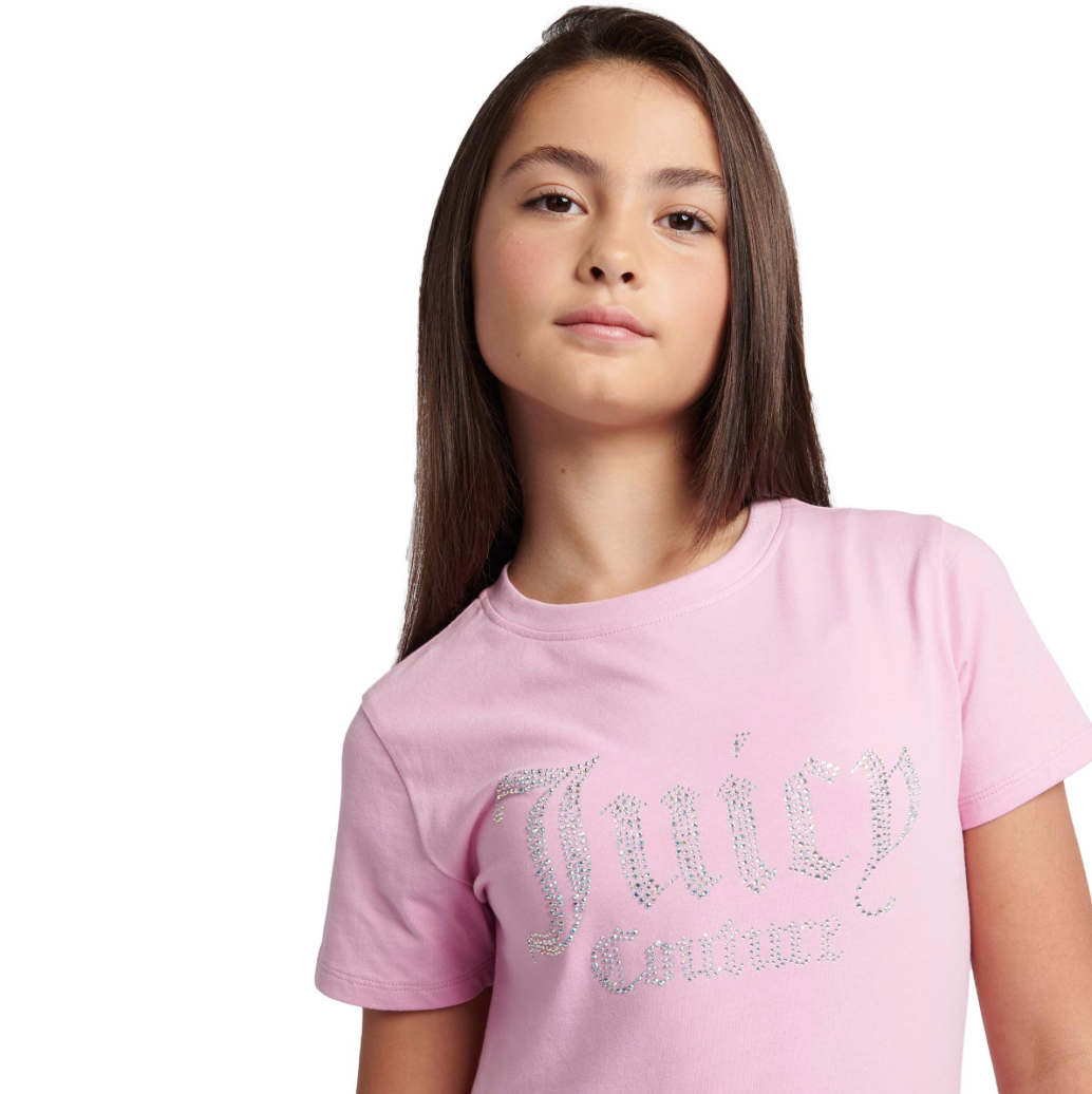 Diamante Fitted Tee Pinky Lilac Chiffon