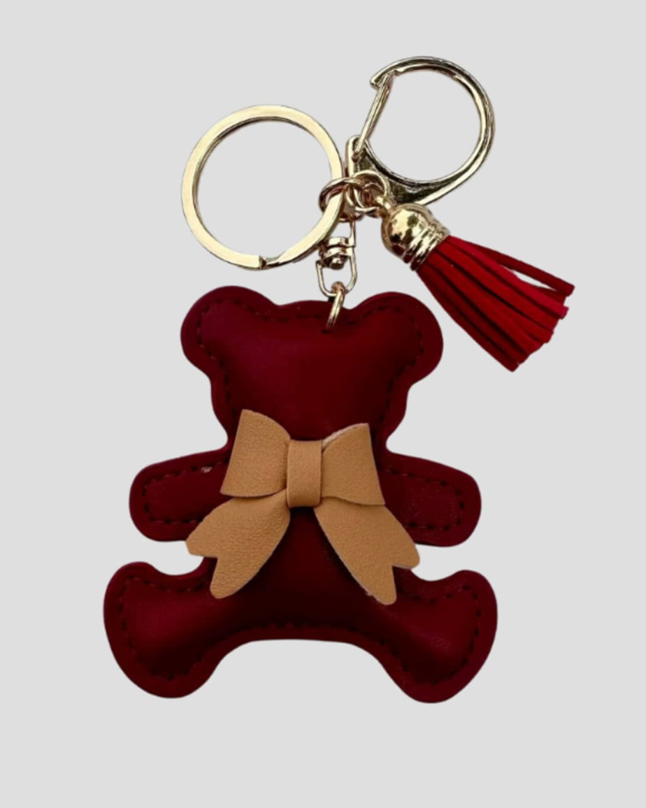 Bear Bag Charm Red