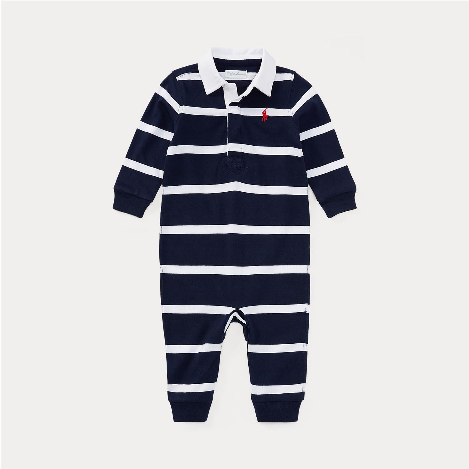 Rugby Stripe One Piece Coverall Refined Navy Multi