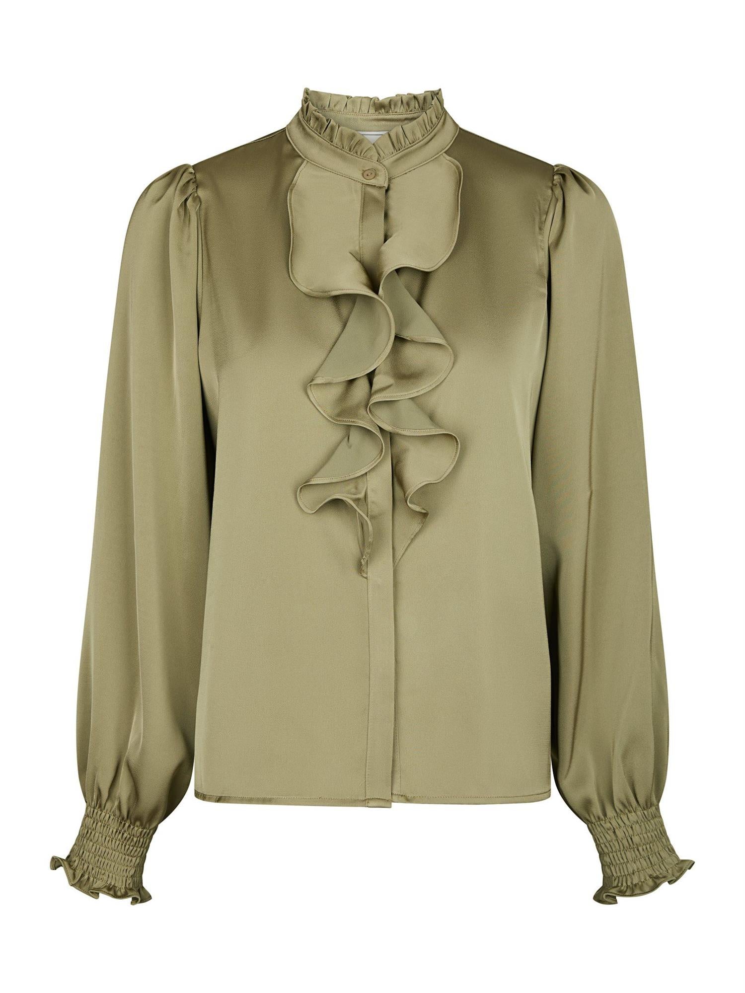 Zamola Blouse Dusty Army