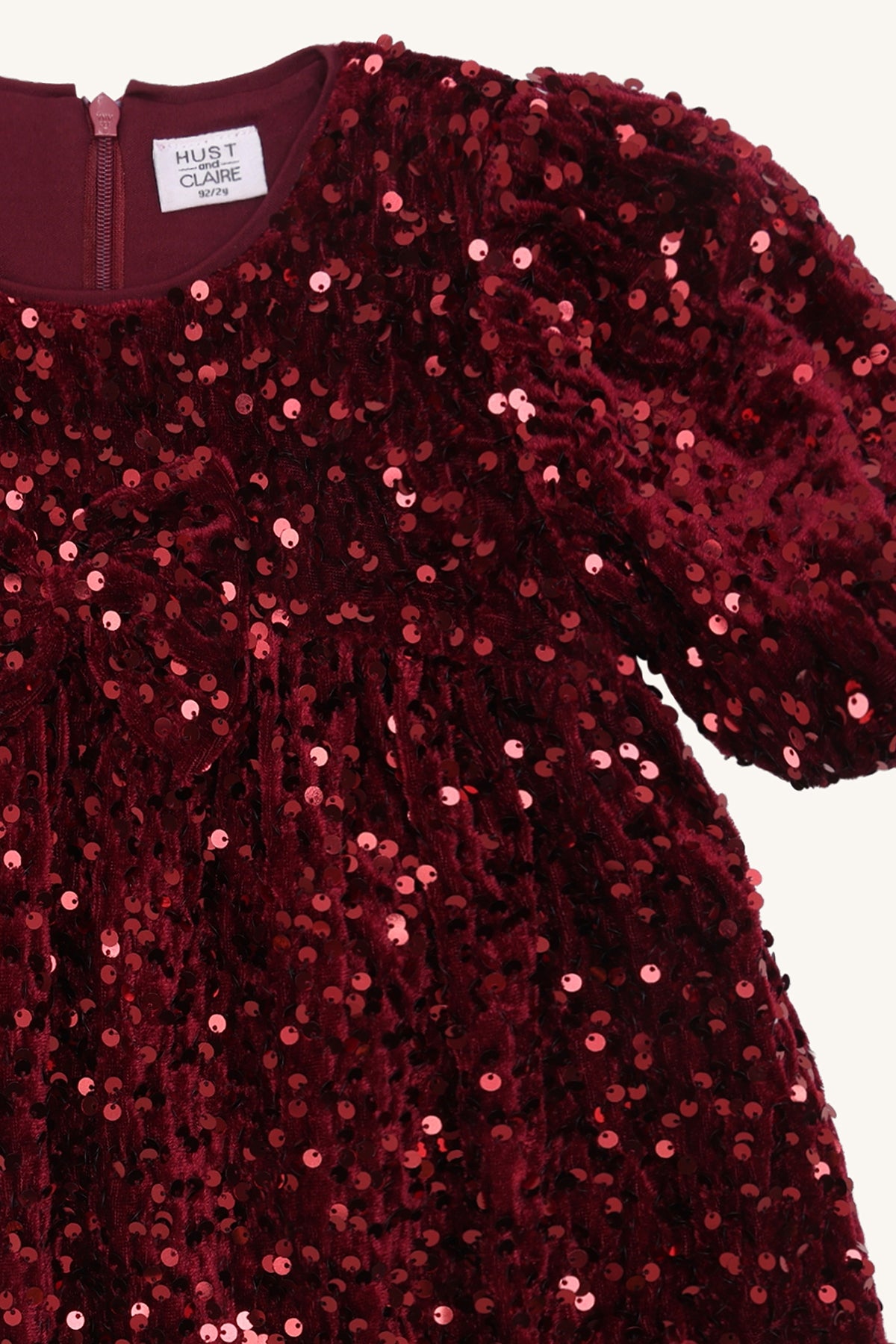Karoline Sequins New Maroon Kjole