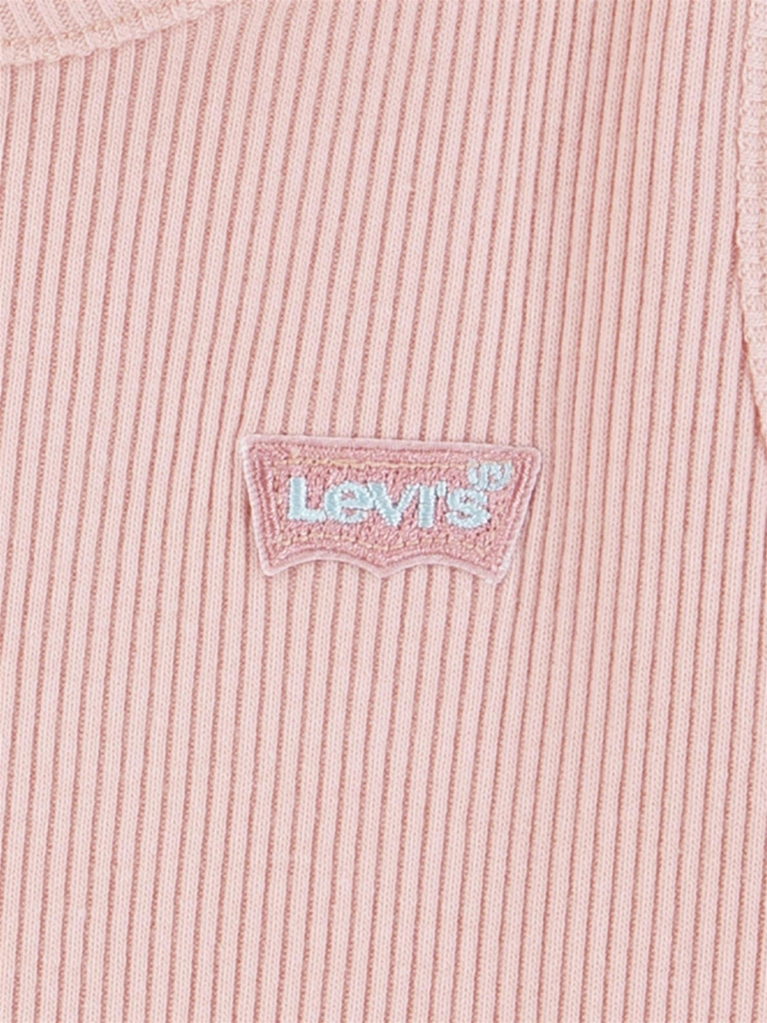 LVG Meet And Greet Ribbed Tank Coral Blush Pink