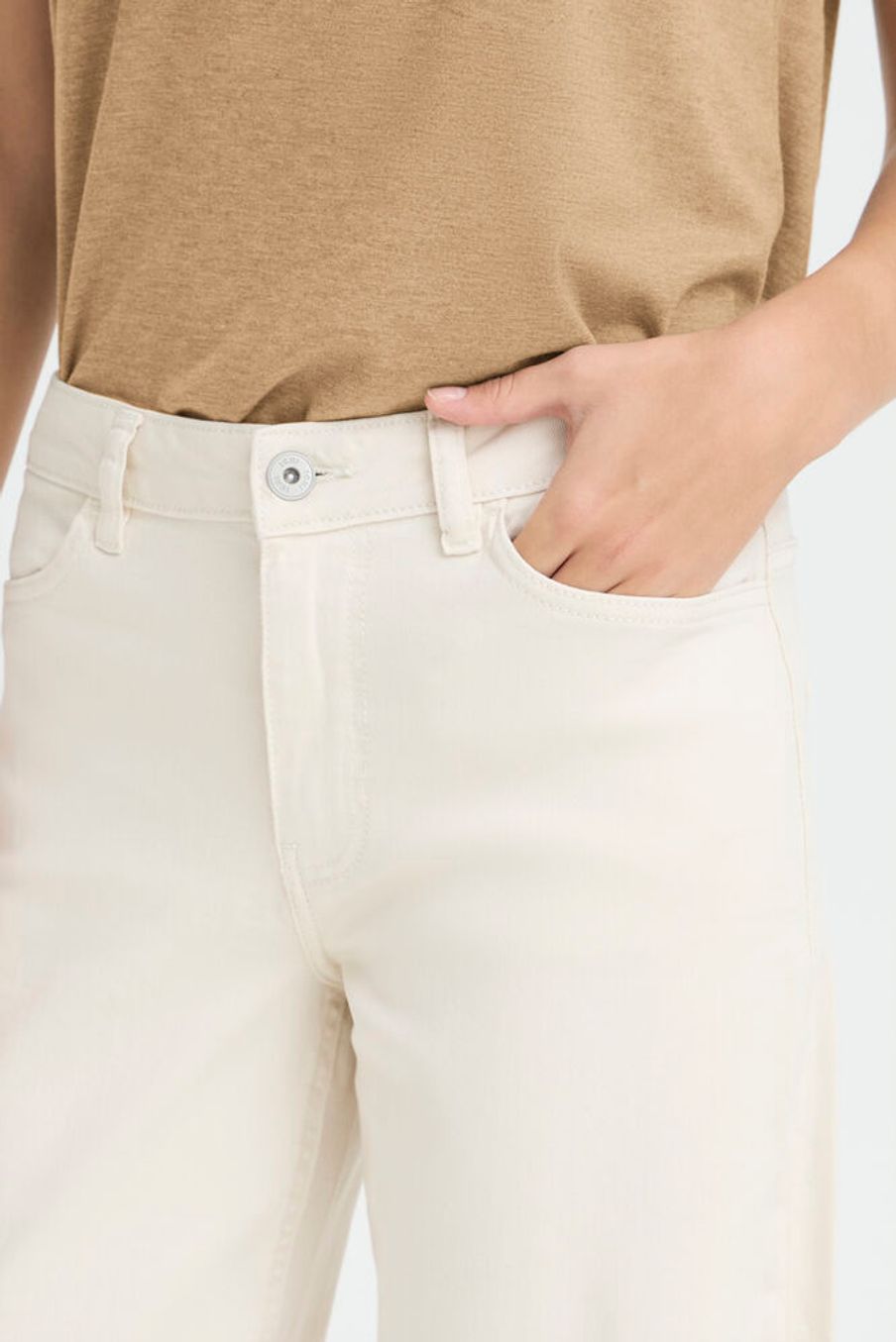 Ziggy Wide Pant Birch White