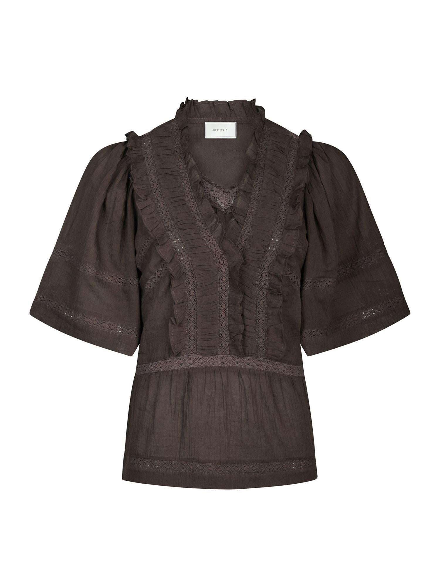 Evienne Voile Top Dark Brown