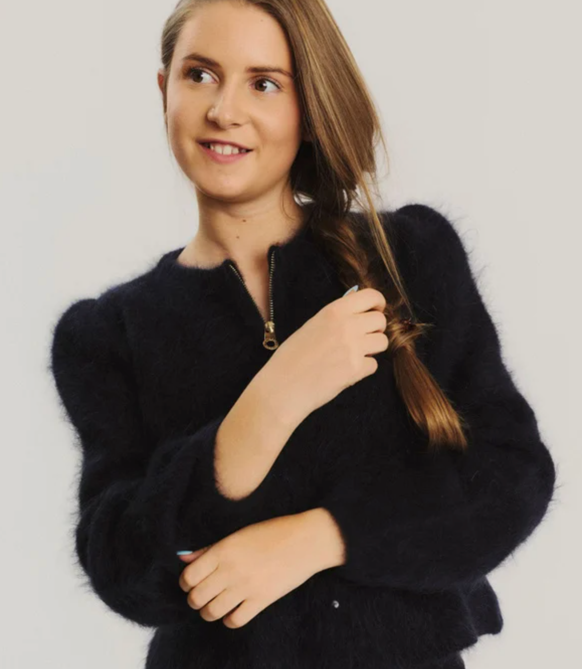 KIDS Alba Chunky Cardigan Navy
