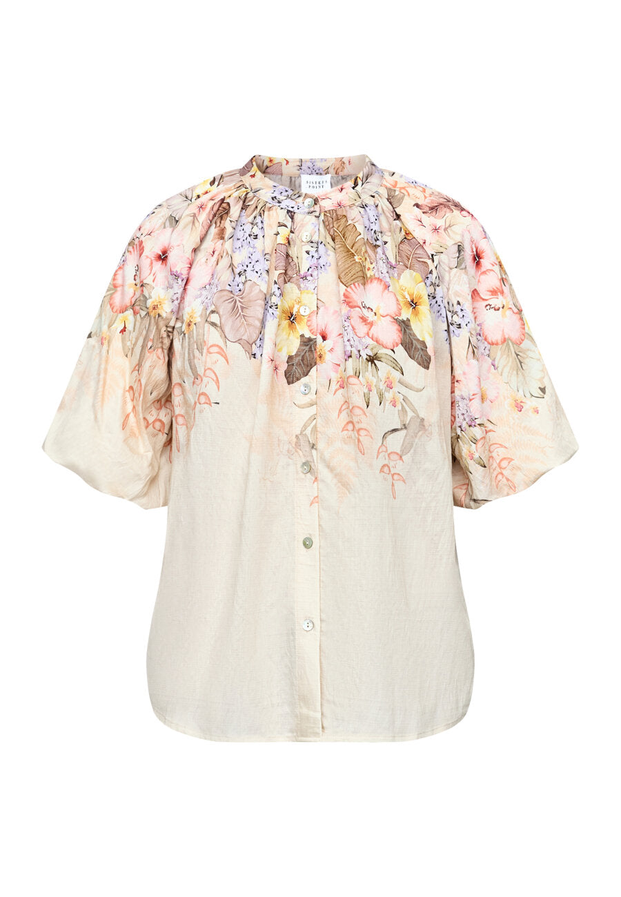 Elice Top Flower Border