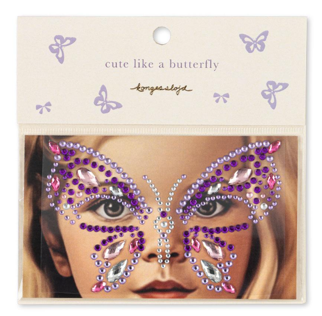 Butterfly Face Jewels Purple Rain