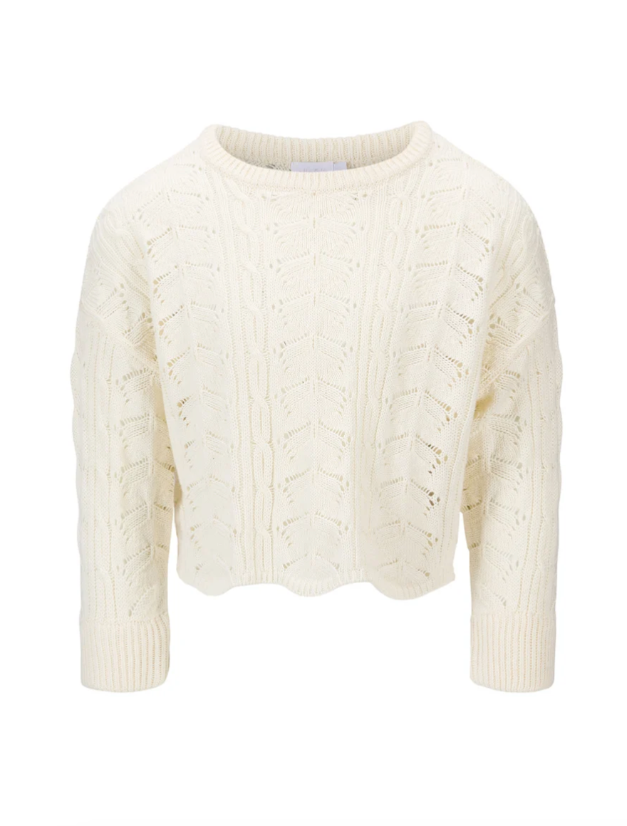 Silja Crochet Sweater Cream