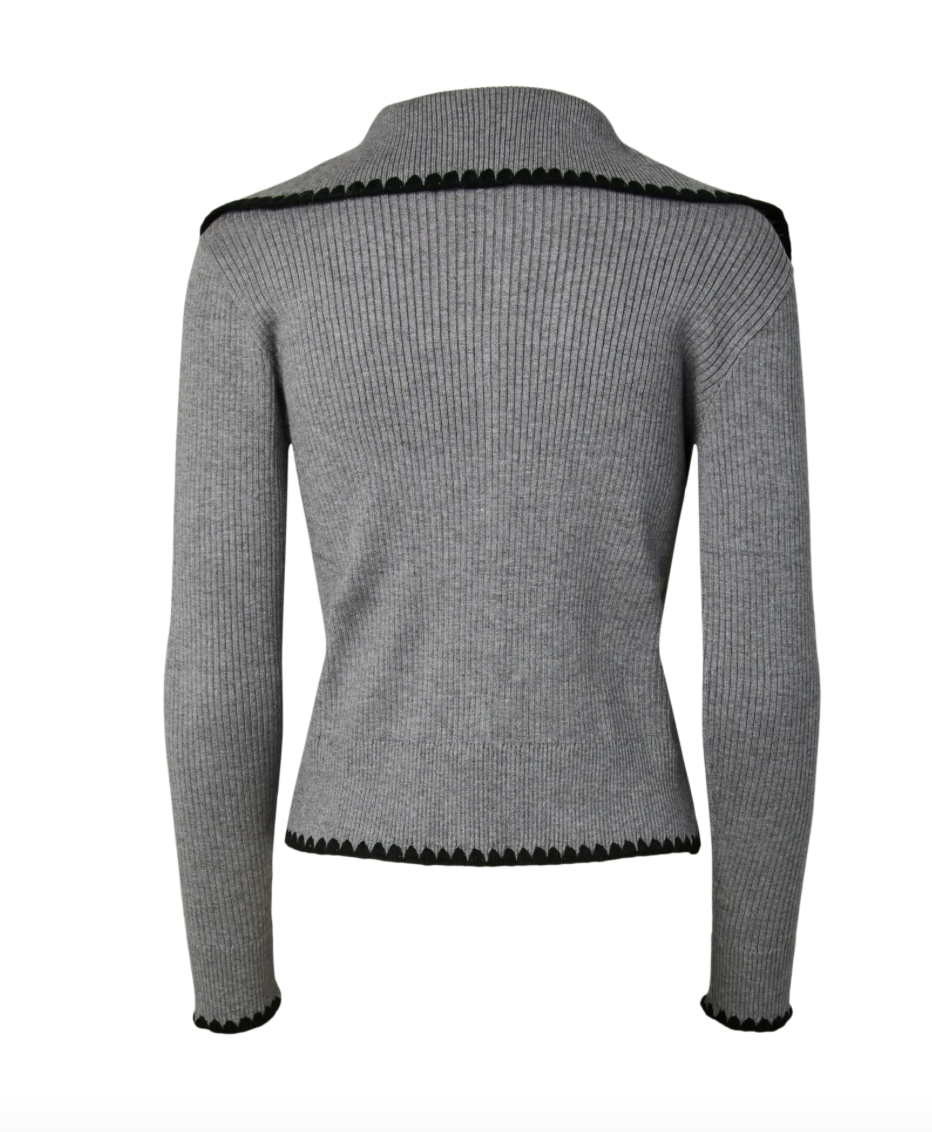 YASSONIA LS Knit Cardigan Medium Grey Melange