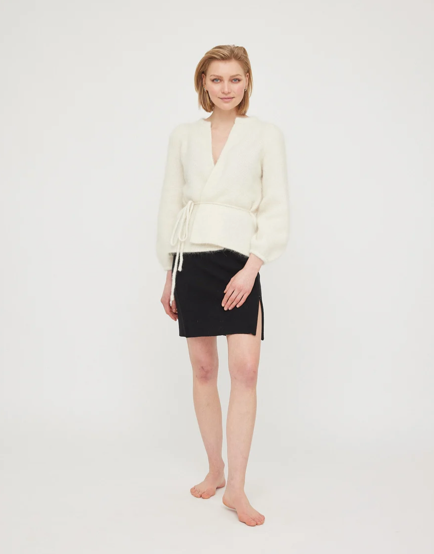 Fredrikke Chunky Cardigan Bright White