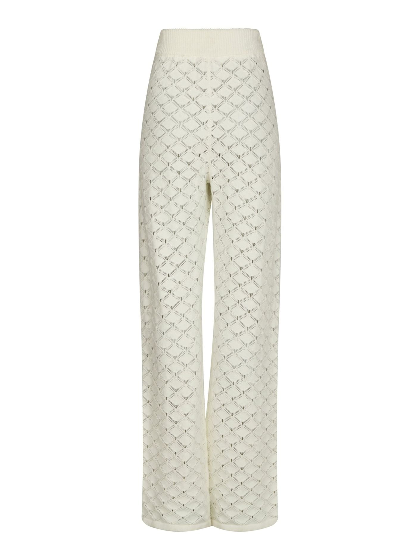 Rizzy Crochet Pants Off White